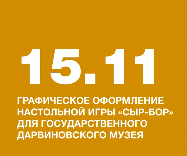 Кузькина Елена, студентка НИД, разработала графическое оформление настольной игры «СЫР-БОР» для Государственного Дарвиновского музея